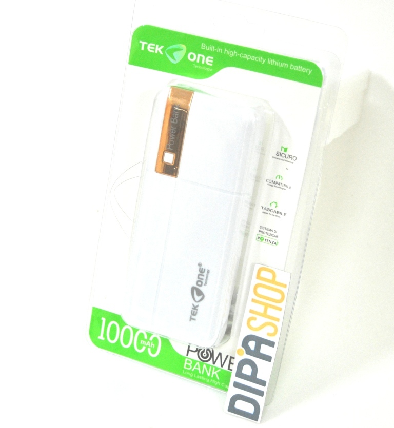 Batteria Esterna Power Bank Portatile TekOne 10000mah Smartphone Tablet Oro hsb