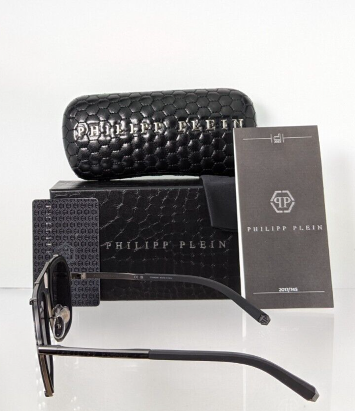 Pre-owned Philipp Plein Authentic  Sunglasses Spp 010 Col 0584 Signature Spp010 Frame In Gray