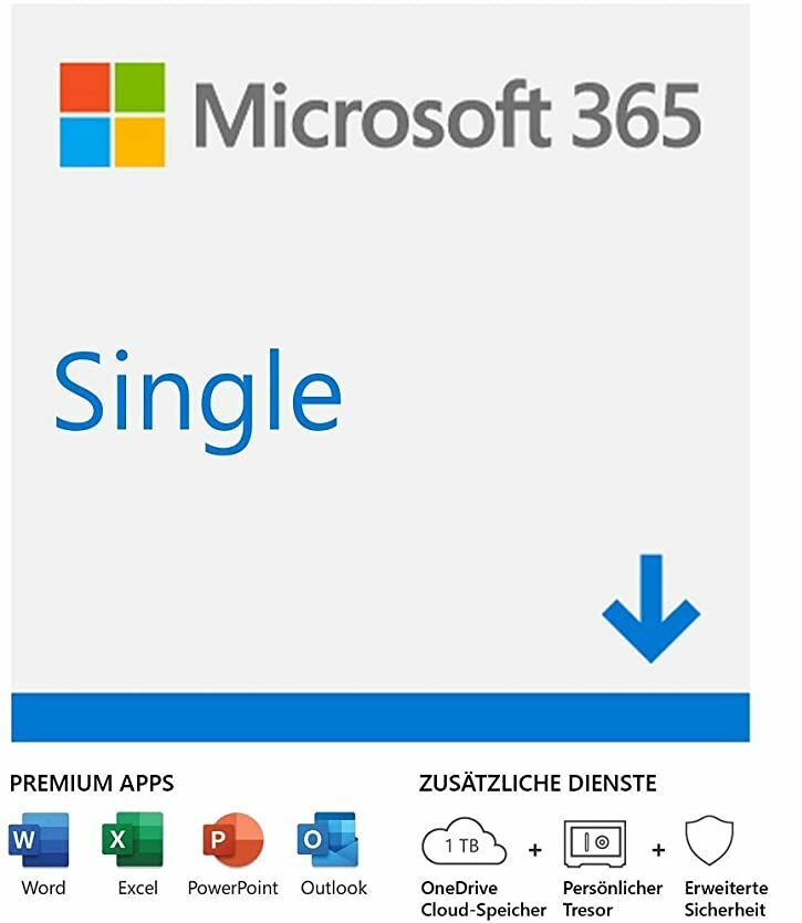 Microsoft 365 Office 365 Single Personal 1 Nutzer 1 Jahr Download Key 