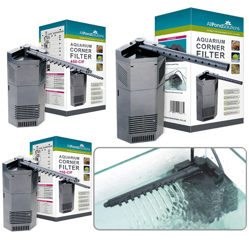 Corner filter. Tank corner filter.