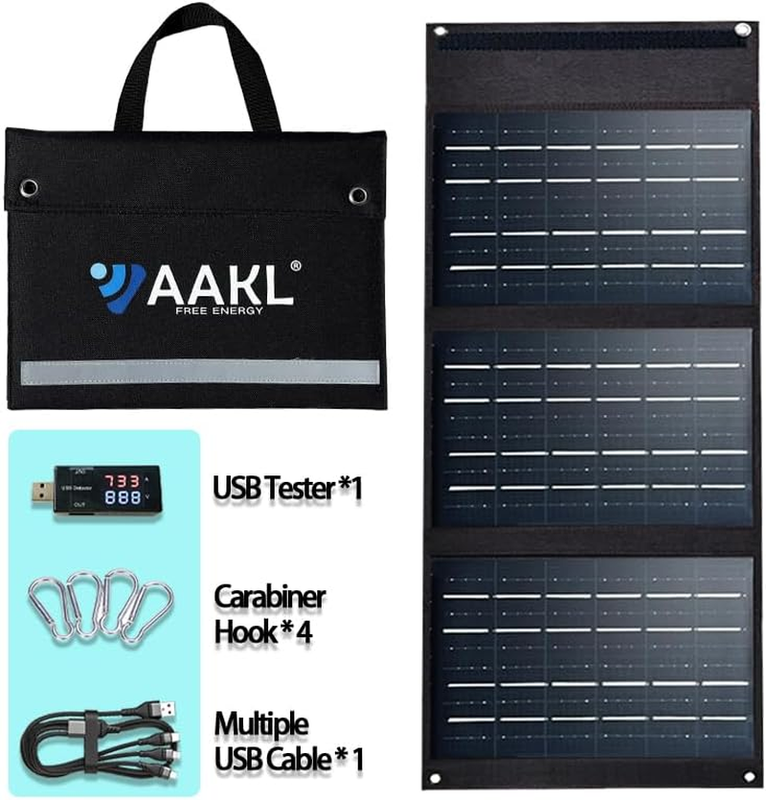 36W Foldable Solar Charger Portable Waterproof Panel Backpack Bag Quick Charging