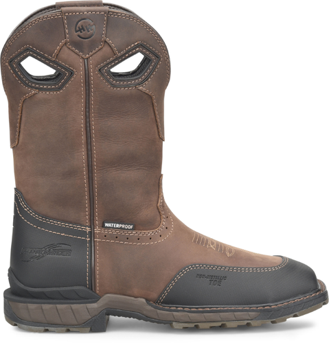Pre-owned Double-h Boots Men's 11” Phantom Rider Visor Composite Toe Waterproof Ice™ Lug R In Brown