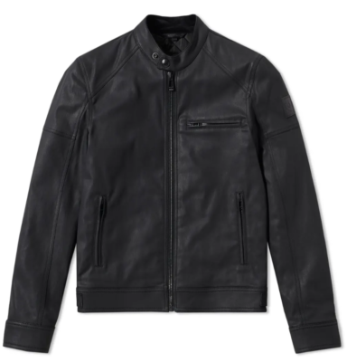 Belstaff Beckford Men s Black Cotton Blend Blouson Jacket Leather