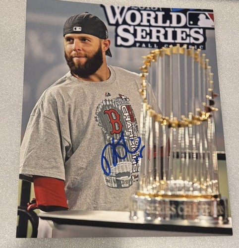 Dustin Pedroia Red Sox MLB Baseball World Series Signed