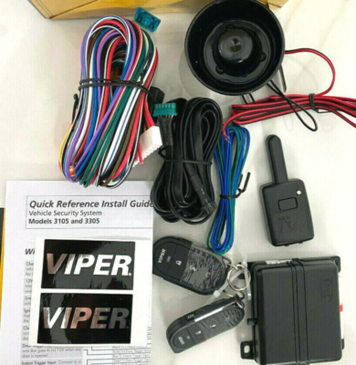 Viper 3105V Security System Keyless Car Alarm 2 Remotes Free Digital Tilt Sensor