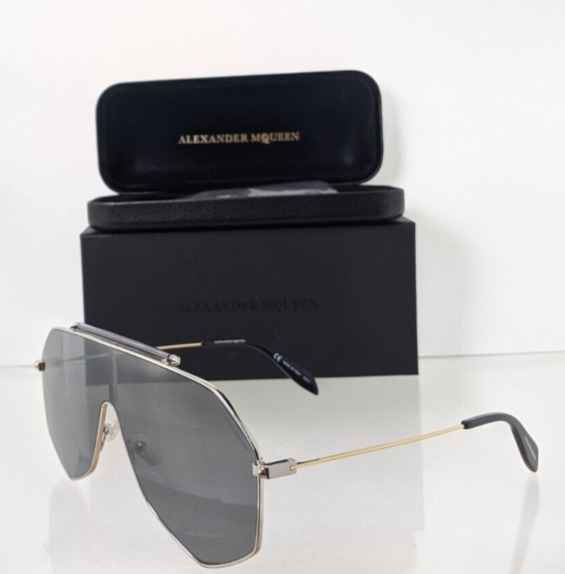 Pre-owned Alexander Mcqueen Brand Authentic  Sunglasses Am 0138 Silver 003 99mm Frame In Gray