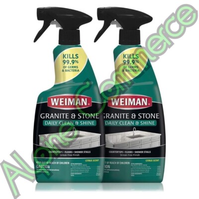 *2-Bottles* Weiman Daily Granite & Stone Cleaner Daily Clean & Shine 24 Oz 109A