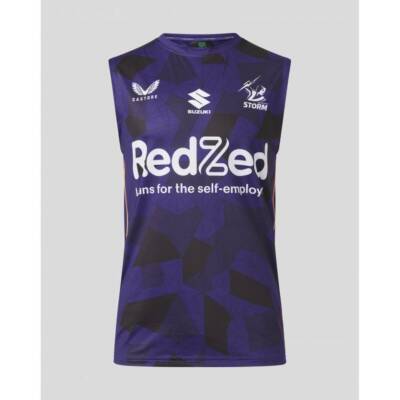 Melbourne Storm NRL 2023 Castore Training Singlet Purple Sizes S-3XL!
