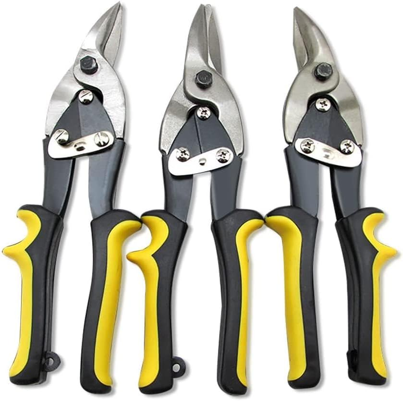 3Pcs Aviation Tin Snip Set Straight Left Right Cutting Shears for Sheet Metal St