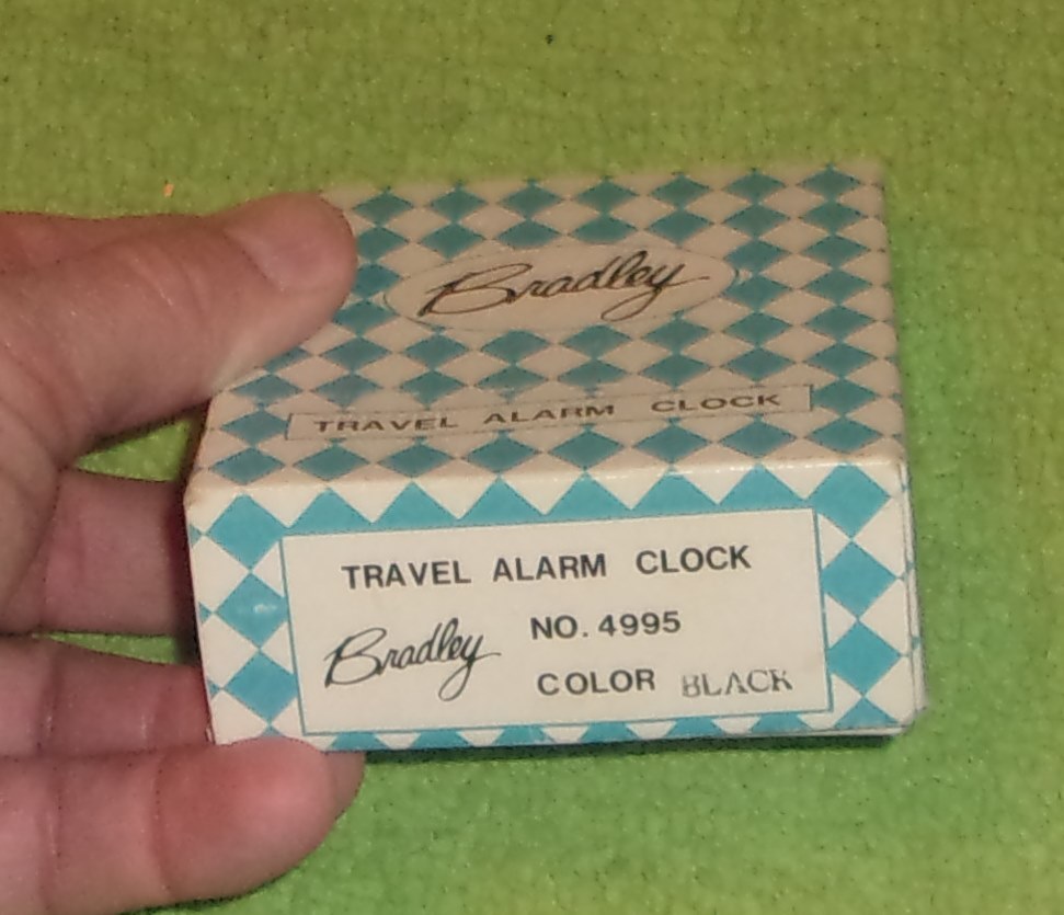 Antique Bradley Alarm Clock NO 4995 in box & instructions very nice decor works