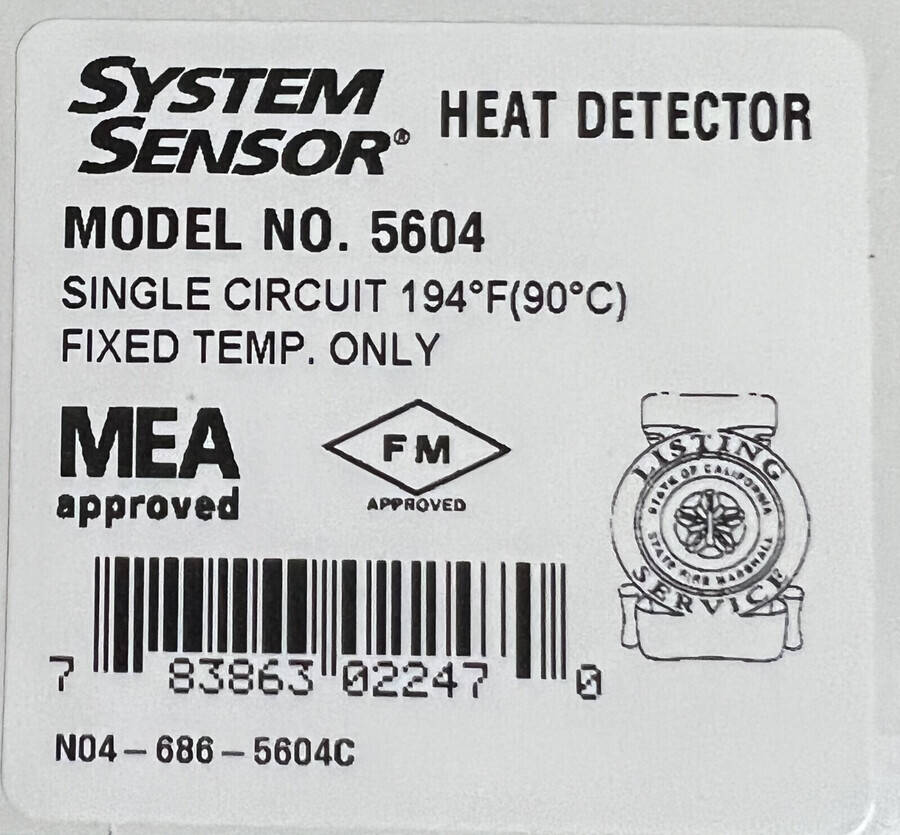 System Sensor Heat Detector | Systemalarm