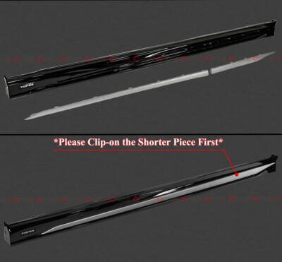 For 2023-2025 Honda Accord Yofer Black Add On Side Skirt Extension - Silver Trim