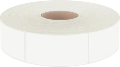 600 PCS Rectangular Stickers, Blank Write on Labels Self-Adhesive Roll White