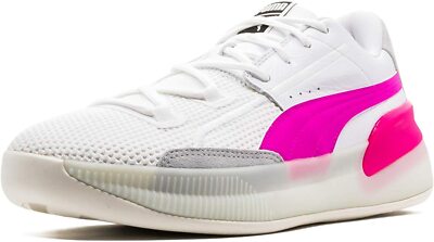 PUMA Mens CLYDE HARDWOOD Athletic Basketball Sneakers Shoes White/Red US 14M