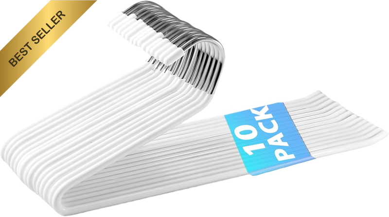 Metal Pants Hangers 10 Pack Heavy Duty Non-Slip Open Ended Z-Shape Space Saving