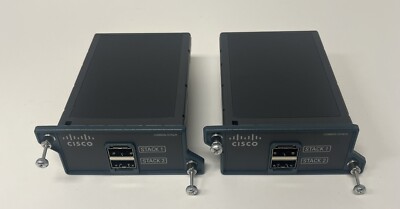Lot of 2 Genuine Cisco Catalyst C2960S-STACK V02 FlexStack Stacking Modules