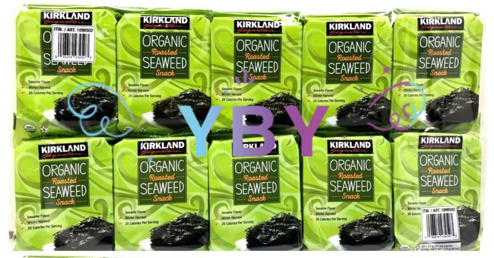 Kirkland Signature Organic Roasted Seaweed Snack 10 x 0.6 oz