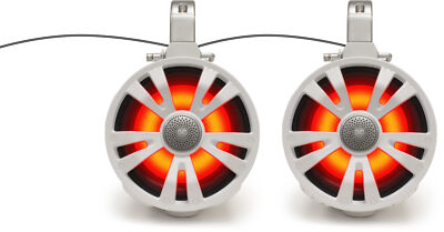 ECOXGEAR ETA08 Amplified Tower Speakers 8  White 2pk UTV SXS Boat SEIETAMP7708