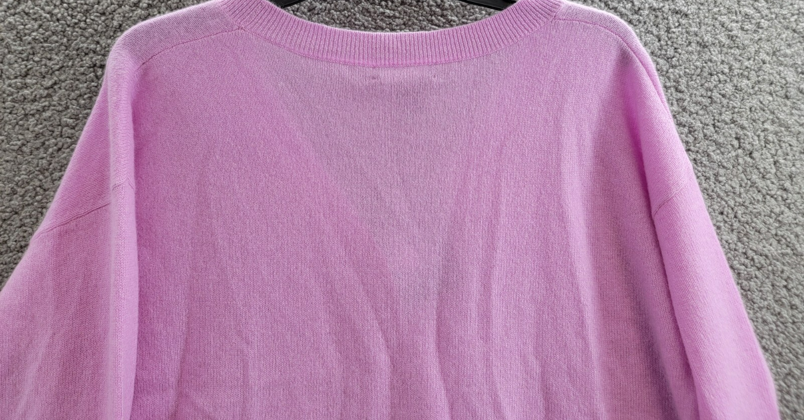 C by Bloomingdale's Cashmere Long Sleeve V-Neck Cardigan Women's M Rose Quartz - Picture 11 of 16