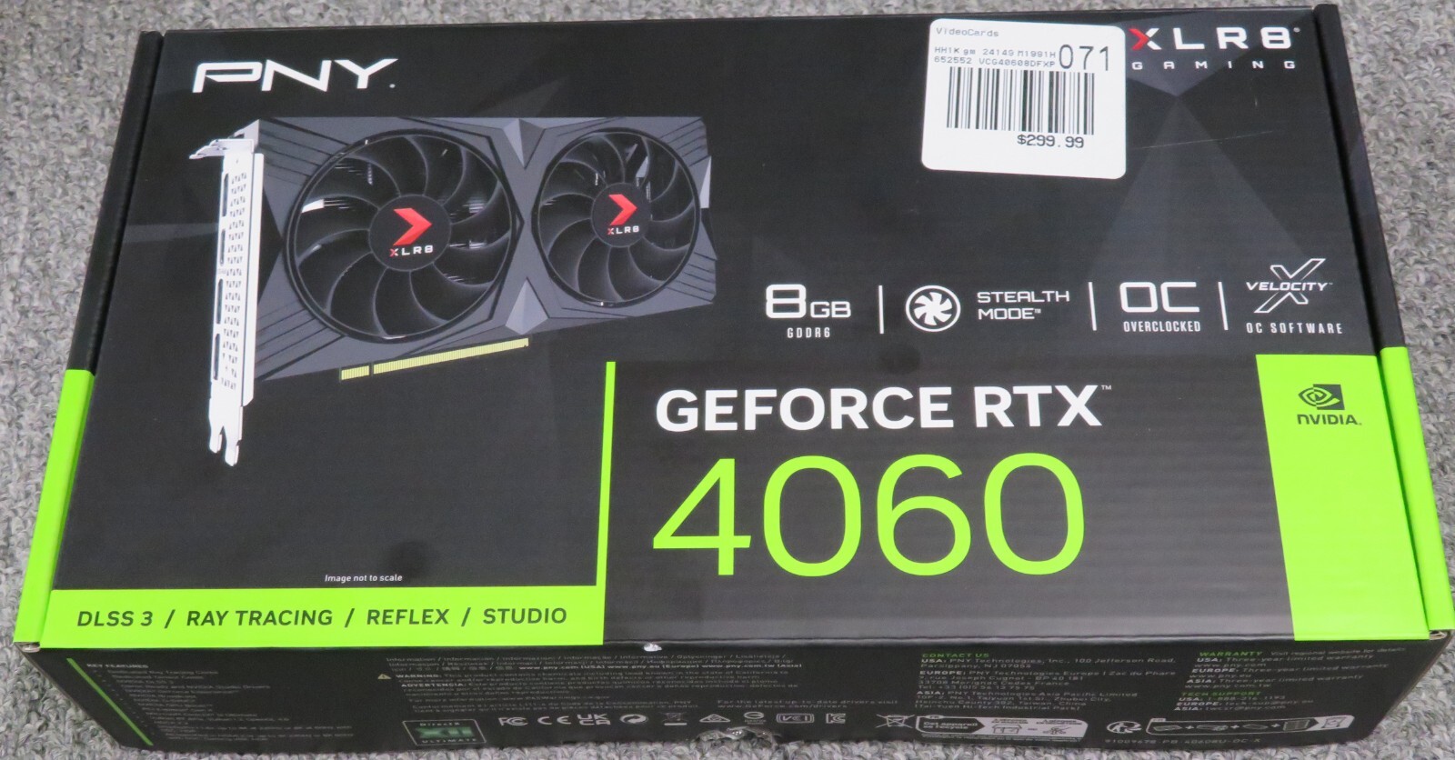 PNY NVIDIA GeForce RTX 4060 XLR8 Gaming OC 8GB