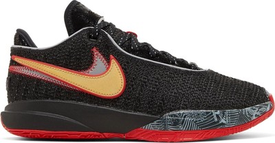 Кроссовки Nike Lebron XX Big Kid Black/Black-University Red (DQ8651 001)