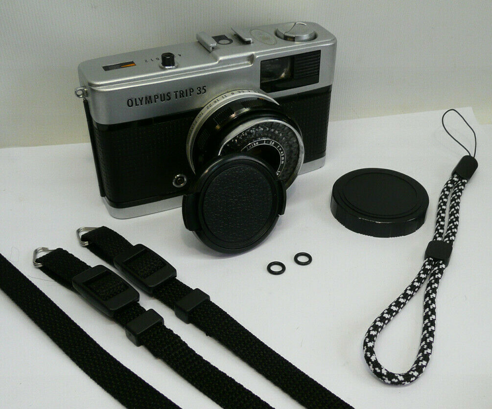 Accessories for the Olympus Trip 35 - Lens Cap - Wrist Strap
