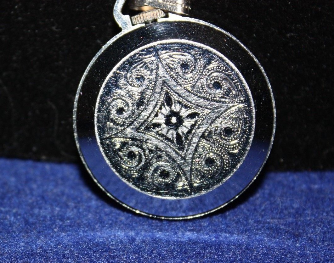 Bercona Pocket Watch Silver Tone Needs Battery