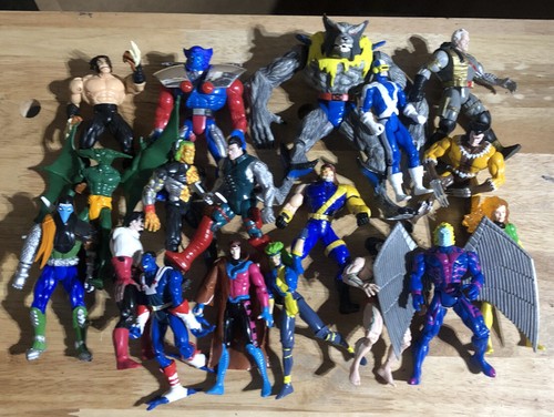 Vintage Marvel X-Men Steel Mutants Mini Figures Toy Biz '94
