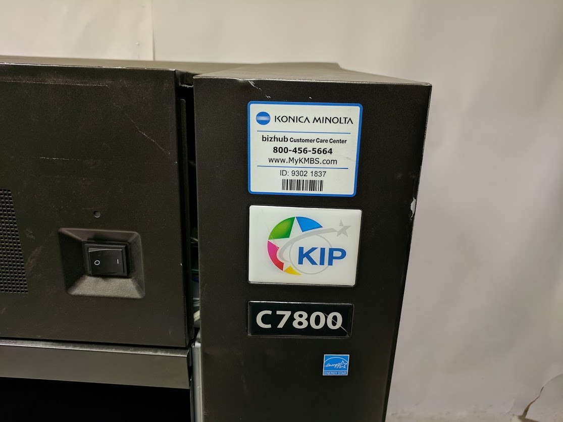 Konica Minolta KIP C7800 Large Format Printer, Collator *Parts or Repair*