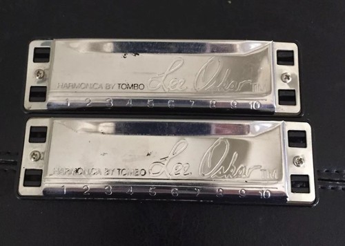 Vintage Lee Oskar Harps Harmonicas by TOMBO Key Of A & D JAPAN Two Harps