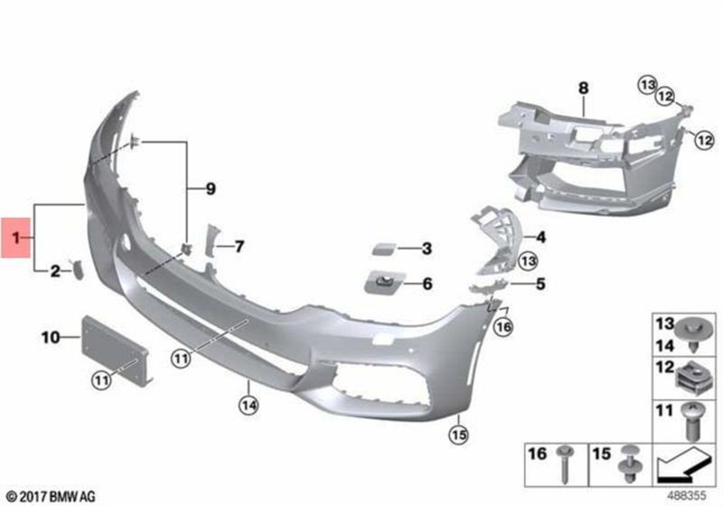 〇専用ページ Genuine BMW G30 530e 530eX 530i 530iX Panel Bumper Primed