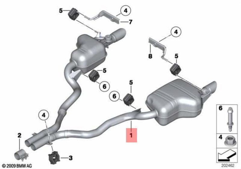 BMW Z4 E89 ロードスター 35i 純正サス Genuine BMW Z4 E89 Z4 35is Roadster Exhaust System Rear