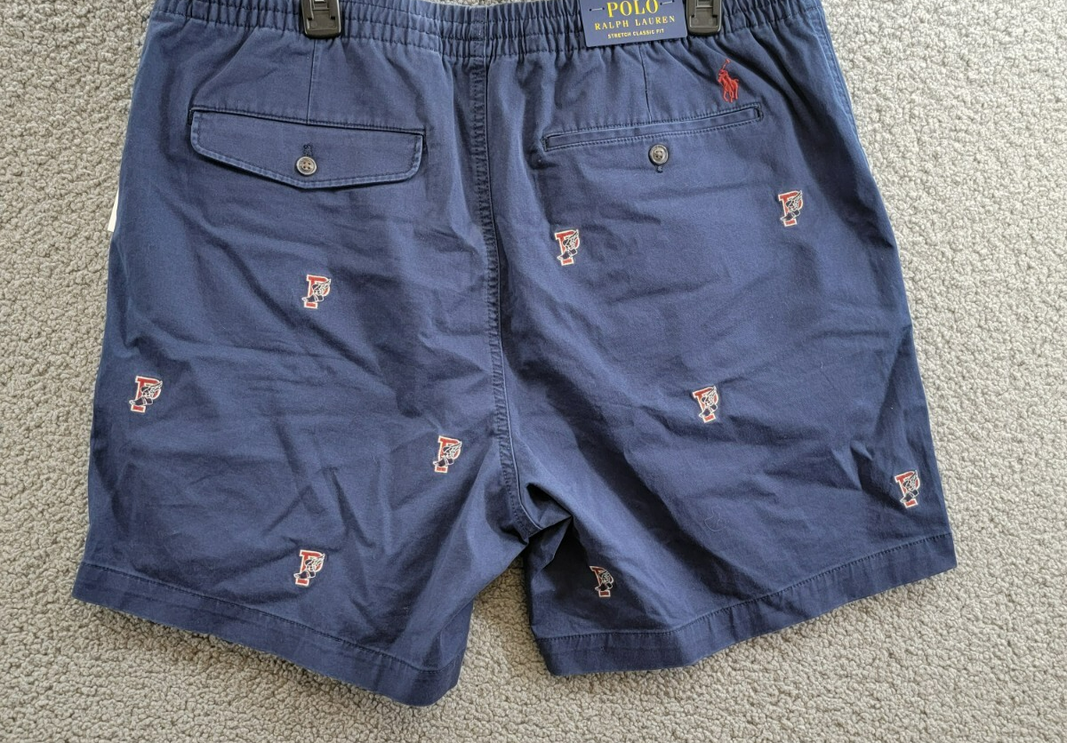Polo Ralph Lauren 6-Inch Polo Prepster P-Wing Shorts Men's XXL Navy Button Zip - Picture 12 of 18