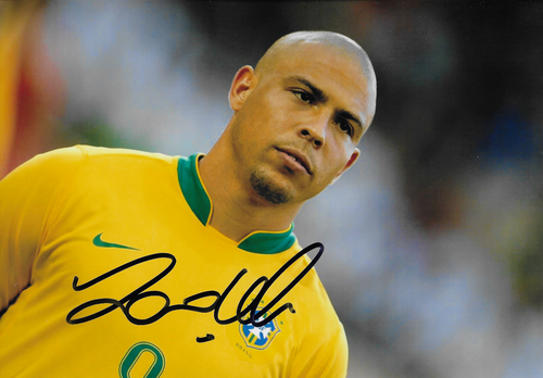 Ronaldo Football Brazil World Cup Winner Signed Photograph 2 *With COA & Proof*