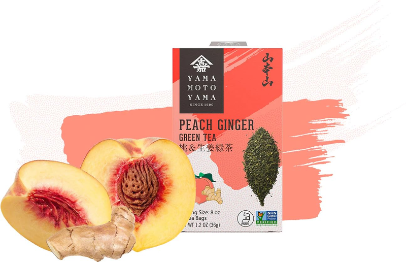 Peach Ginger Green Tea, 18 Bags