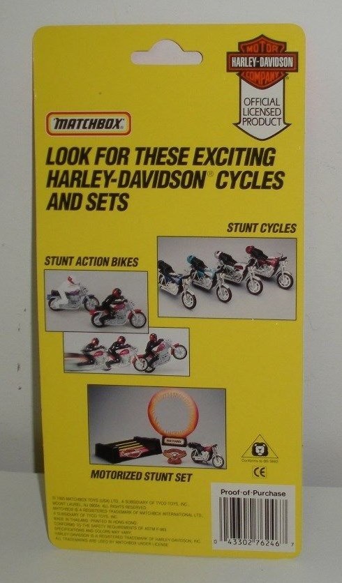 Matchbox, HARLEY DAVIDSON CHOPPER MOTORCYCLE (Dated 1993)