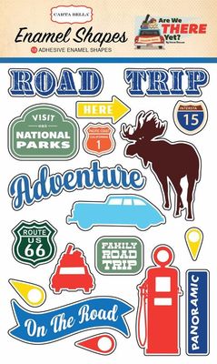 CARTA BELLA ''ARE WE THERE YET?'' ENAMEL SHAPES TRAVEL VACATION SCRAPJACK'S PLACE