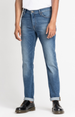 Lee jeans mens Rider regular waist slim leg stretch Blue drop