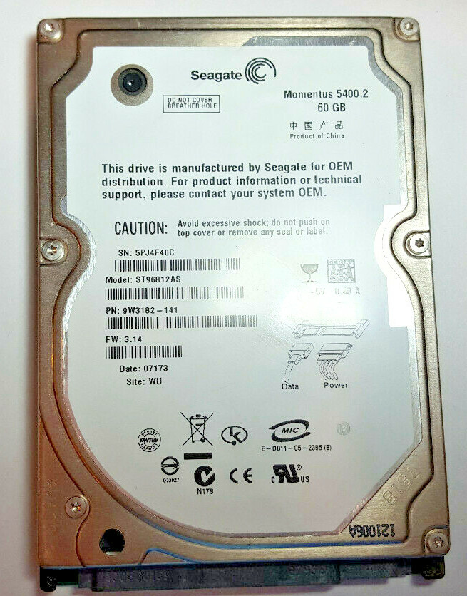 Original Sony PlayStation 3 PS3 HDD 60GB Hard Drive Seagate Original Sony PlayStation 3 PS3 HDD 60GB Hard Drive Seagate