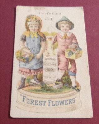 1800s VICTORIAN TRADE CARD PERFUME OSWEGO NY ADVERTISING SCRAPBOOKING