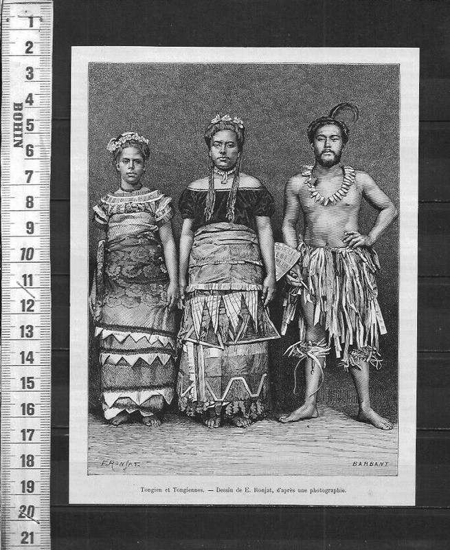 G691 / Gravure /  Tongien Et Tongiennes