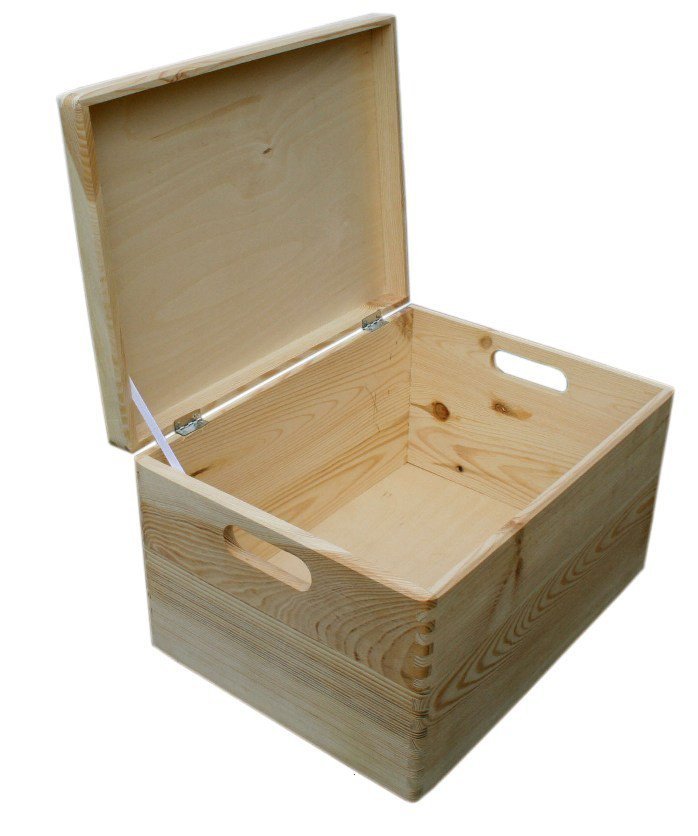 ALLZWECKKISTE AUFBEWAHRUNG HOLZBOX mit Deckel HOLZKISTE  B 19,5 x L 29,5 x H 14 