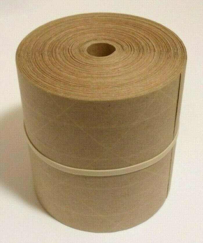 70-foot REINFORCED PAPER Tape Roll Gummed Brown Kraft Shipping Packaging Sealing