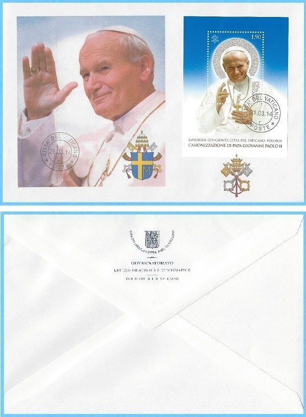 Historical Figures First Day Cover Vatican Stamps
