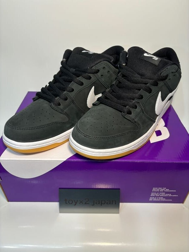 Nike CD2563-006 SB Dunk Low Pro Black White Gum Light Brown