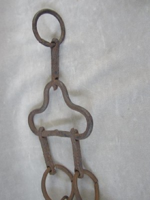 Set of 2 Hand Made Bells Antique Primitive cow bells on metal yoke