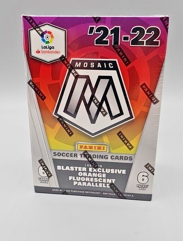 21-22 Panini Mosaic LaLiga Soccer Sealed Blaster Box Orange