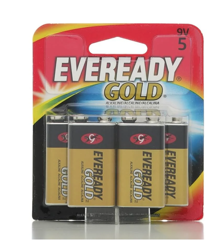 Eveready 9V Gold Alkaline Battery 5 pack EXP 12/2019