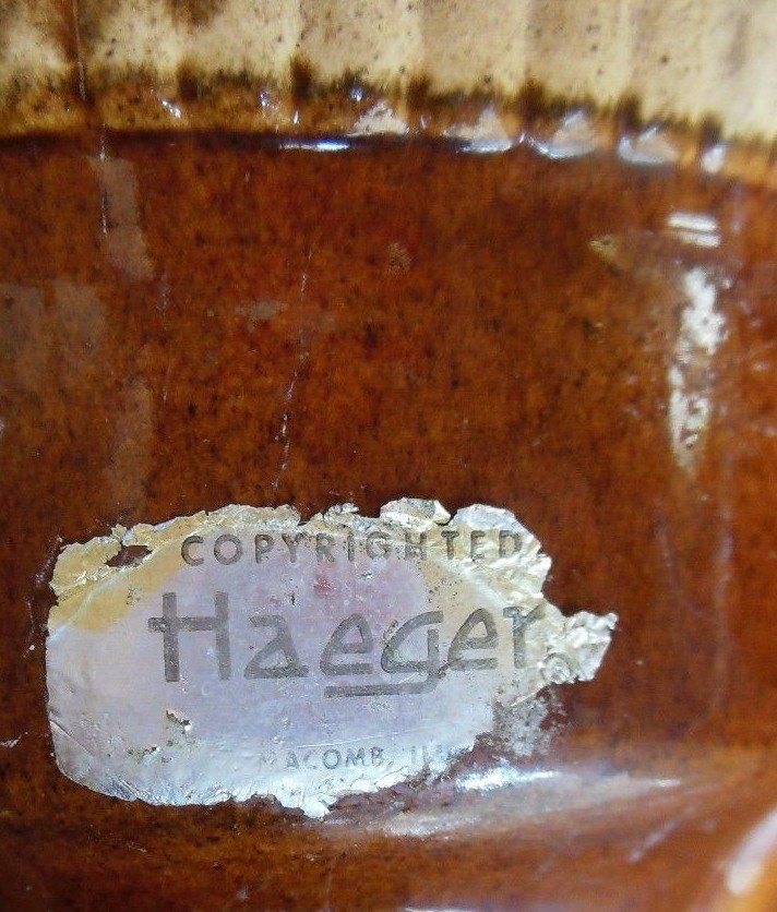 Haeger Pottery Brown Scallop Edge Planter USA 156