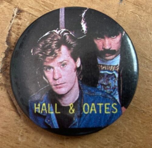 Hall & Oates Button - Vintage 80s Rock and Roll Collectible